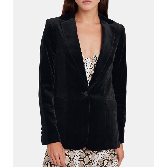 Frame $575 Black Velvet Blazer Business Lined Size XS - Picture 1 of 15